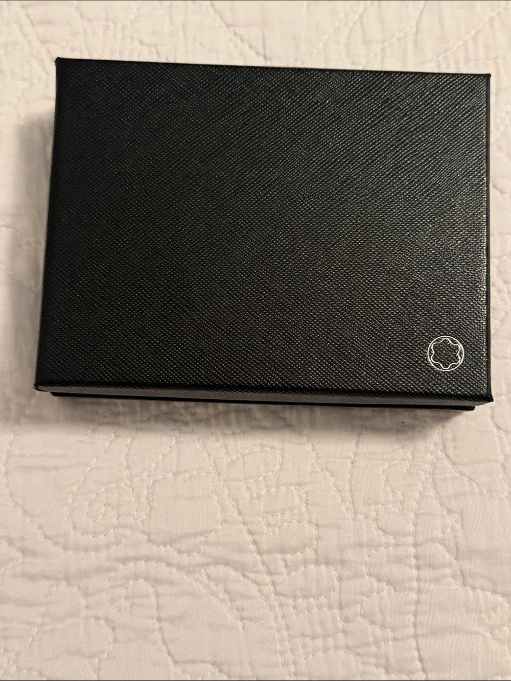 Montblanc Black Leather Card & Key Holder with Signature Emblem